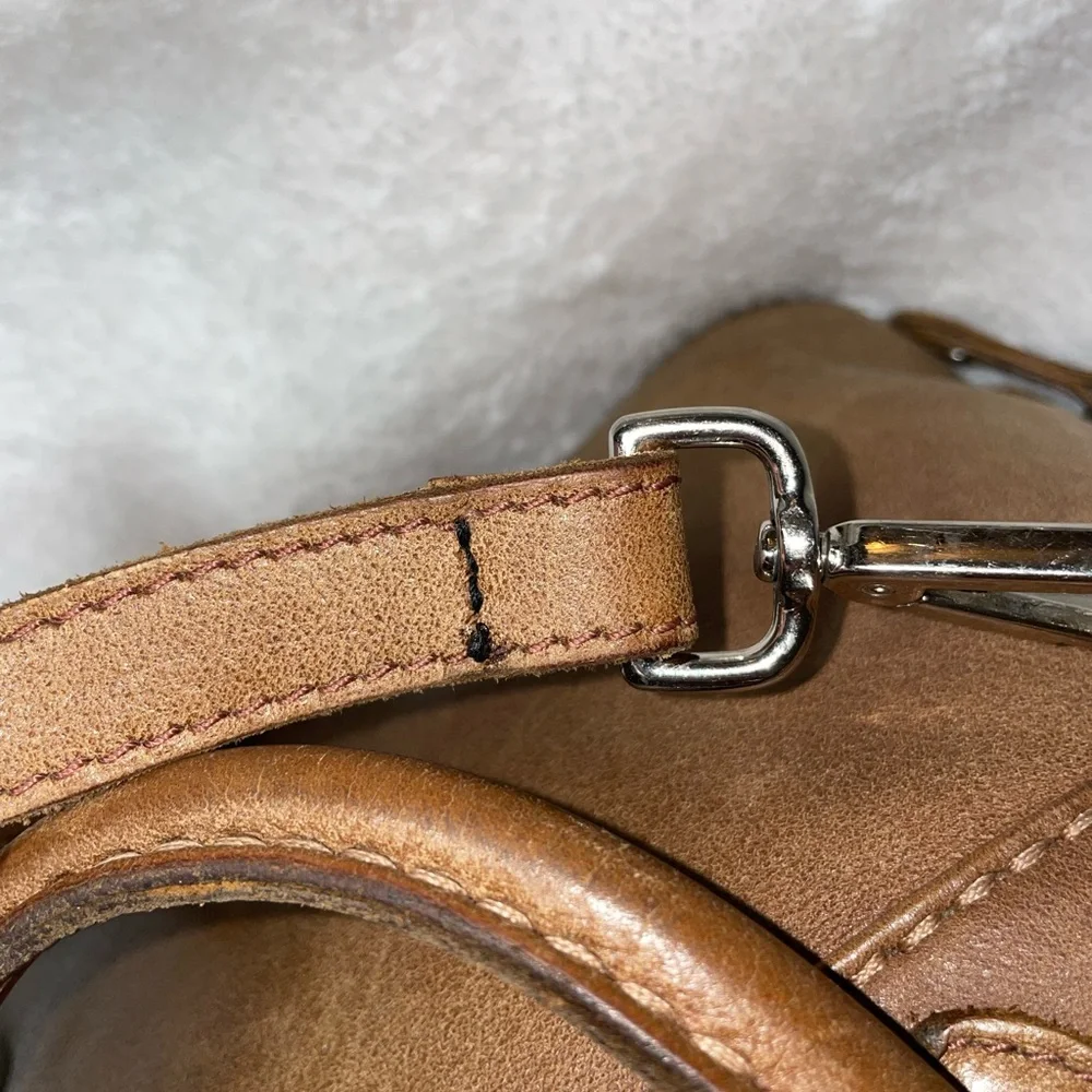 Roots Grace Tribe Leather Brown Classic Satchel Bag made in Canada